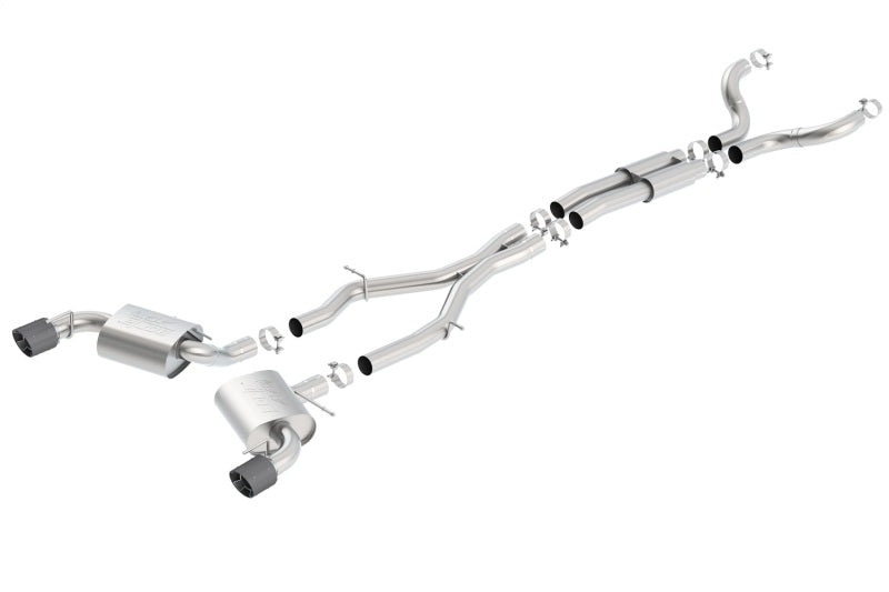 Borla 16-17 Chevy Camaro 6.2L 4.5in Carbon Fiber Tips Single Split Exit ATAK Catback Exhaust 140690CF