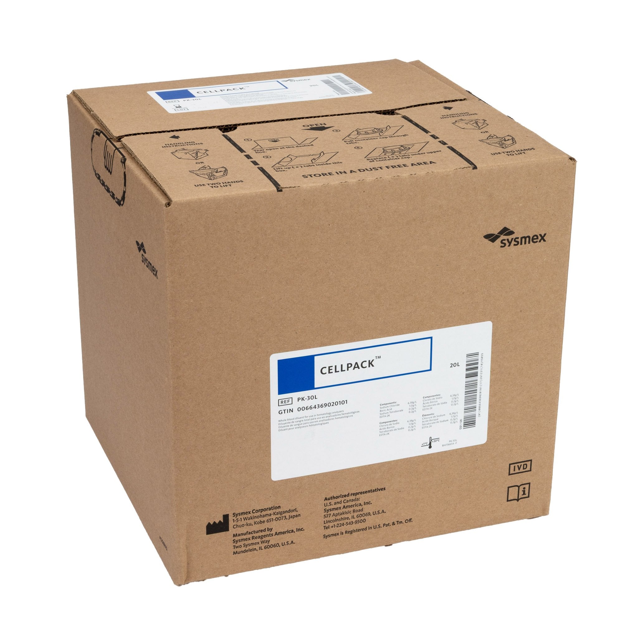 Cellpack® Hematology Reagent Diluent, Sheath Fluid test PK-30L