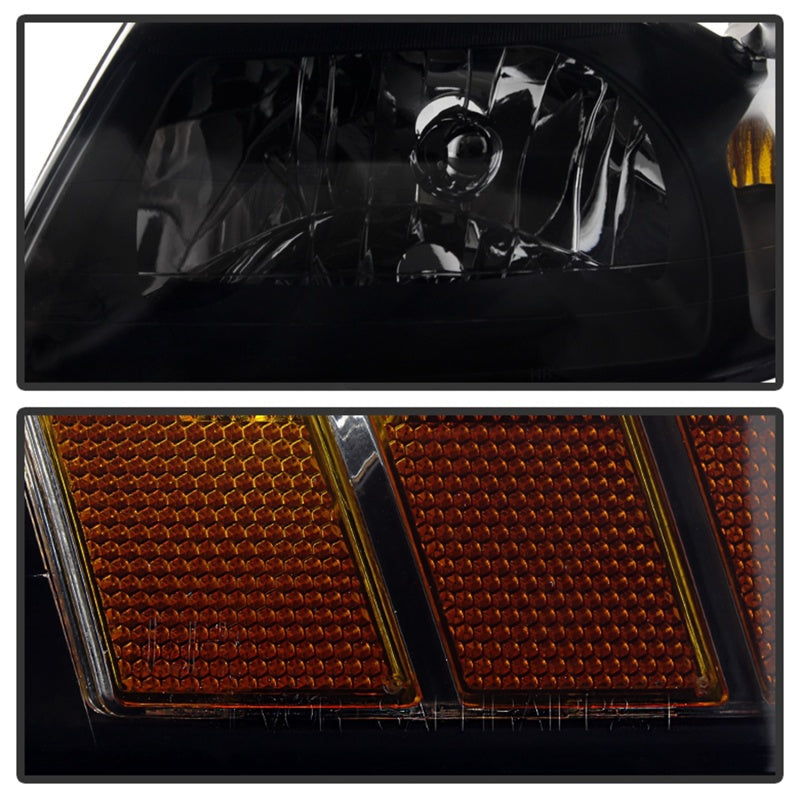 SPYDER Xtune Ford MUStang 99-04 OEM Amber Headlights Black Smoked HD-JH-FM99-AM-BSM 9030345
