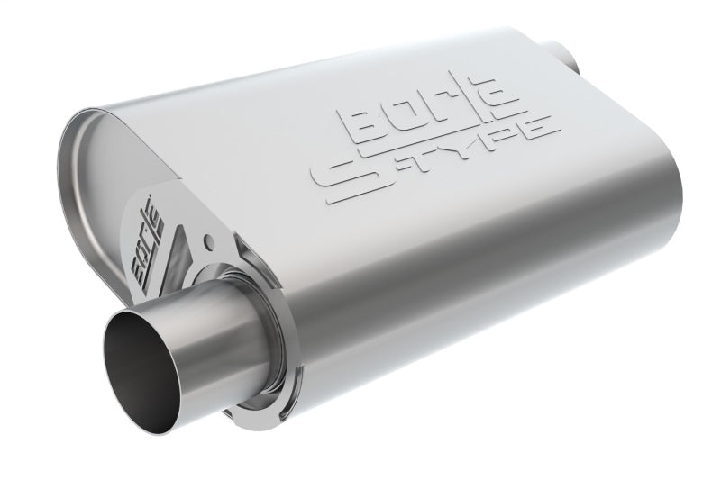 Borla CrateMuffler Mopar BB 383/413/426/440 S-Type 2.5in Offset/Offset 14inx4.35inx9in Oval Muffler 400942