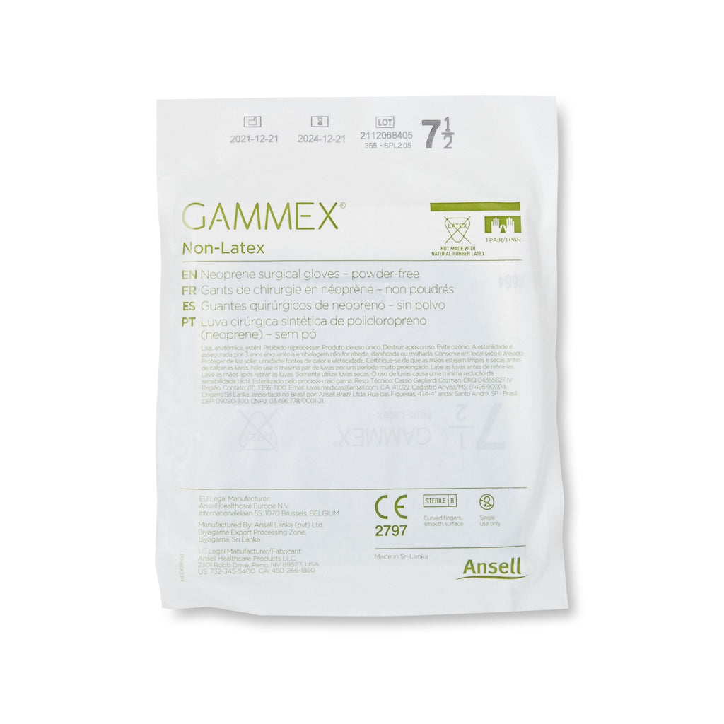 Gammex® Non-Latex Polyisoprene Surgical Glove, Size 7.5, Green 8515