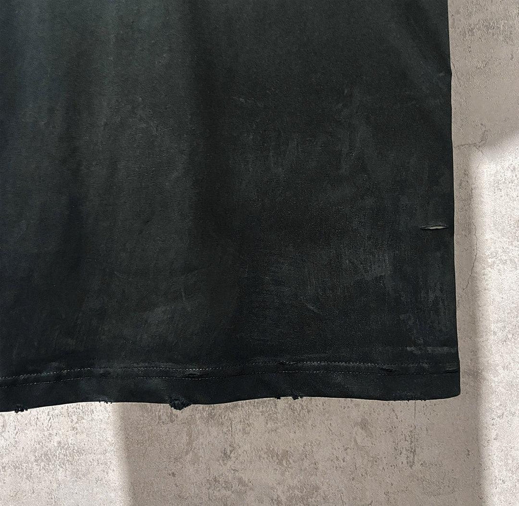 Balenciaga Faded Black T-Shirt Without Collar