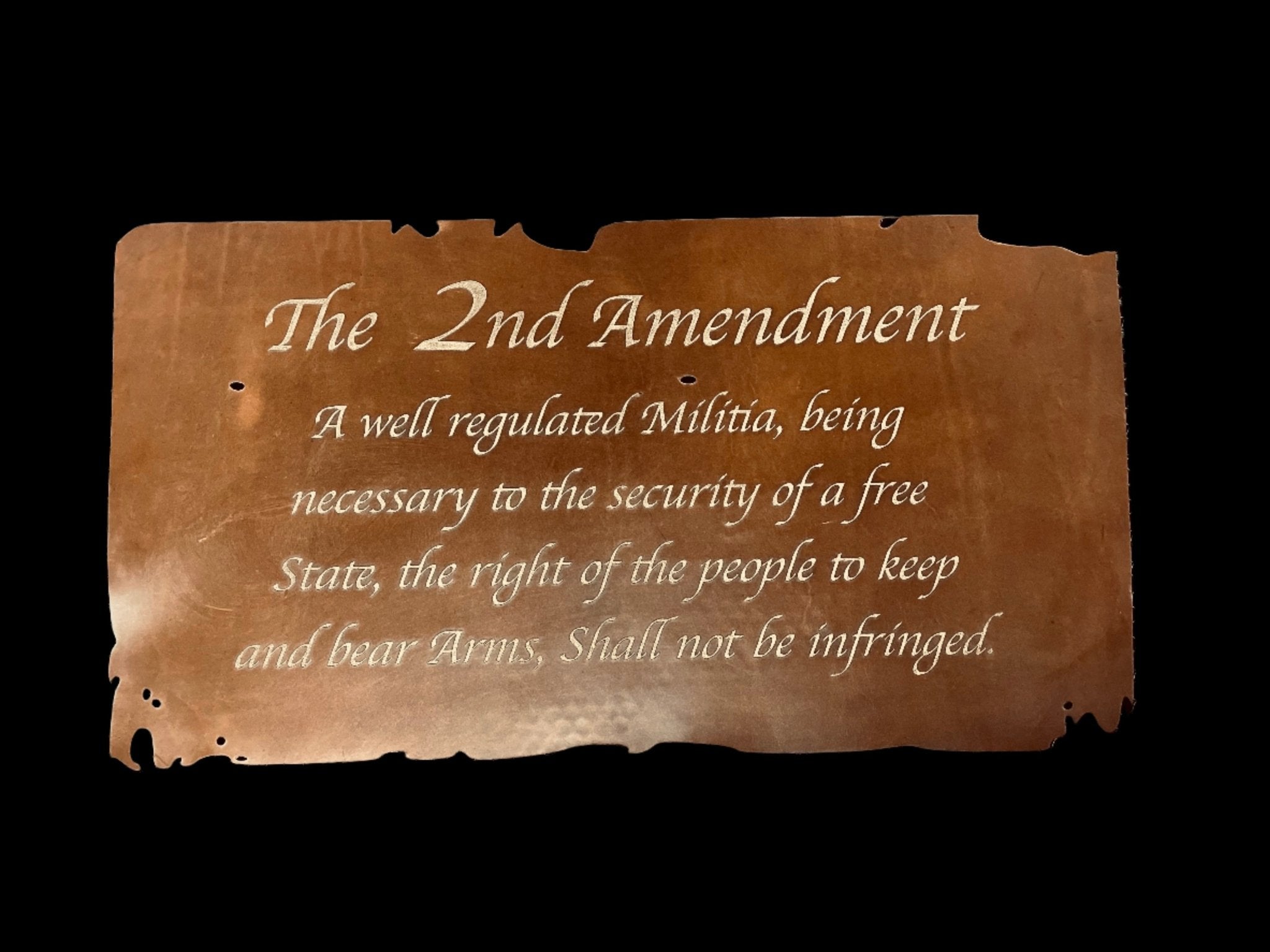 2nd Amendment with gold inlay - PhishStones Products