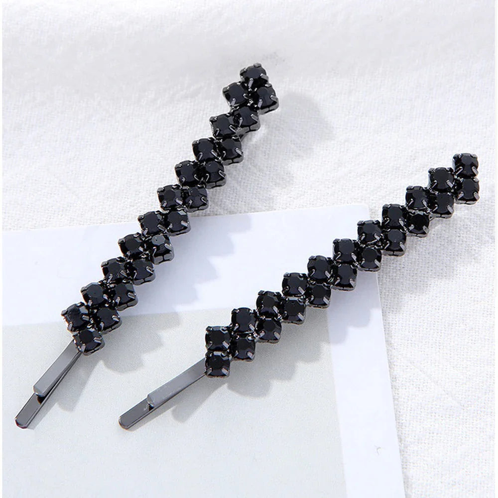 2pcs/Set Crystal Bobby Pins – Shiny Rhinestone Barrettes
