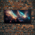 Galaxy canvas print, trippy stars and night sky, universe, cool wall art, unique wall art