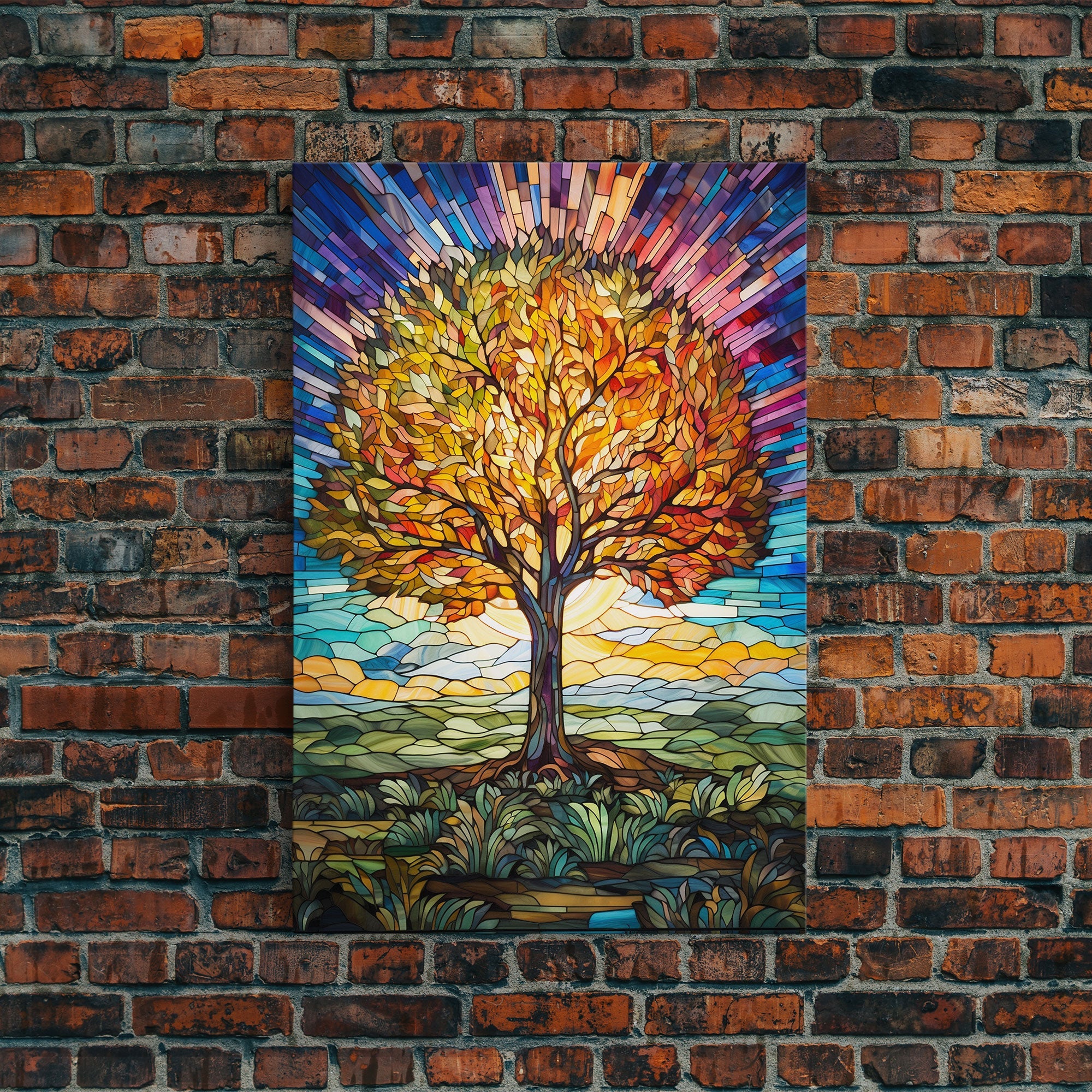 Fall Wall Art, Abstract Art, Tree Wall Art, Canvas Print, Wall Hanging, Portrait Art, Nature Print, Realtor Thank You, Living Room Wall Art
