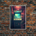 Video Game Art, Retro Gaming, Video Game, Canvas Print, Wall Hanging, Portrait Art, Retro Arcade, Arcade Machine, Game Room Art, Office Art
