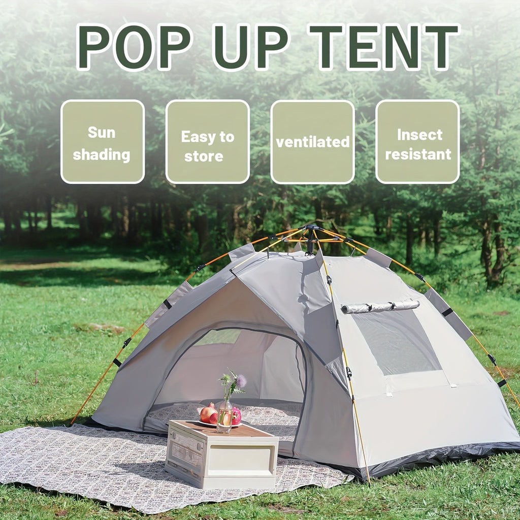 3 - 4 Person Instant Pop Up Camping Tent Waterproof Quick Setup Outdoor Portable - PhishStones Products