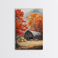 Fall Decor, Barn Amongst The Falling Leaves, Farmhouse Decor, Fall Art, Autumn Decor, Thanksgiving Seasonal Wall Art