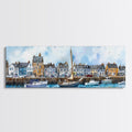 Nantucket Massachusetts Wall Art Framed Canvas Print, Nantucket Painting, Nantucket Nautical Decor, Nautical Landscape Painting