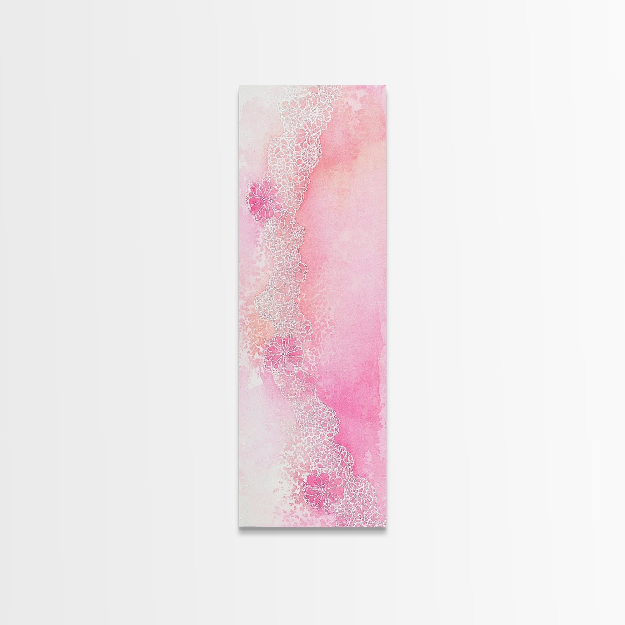 Pink Lace Canvas Print Light Pink Abstract Art Feminine Minimalist Bedroom Decor Vertical Wall Art Wabi Sabi Art Rustic Home Gift Idea
