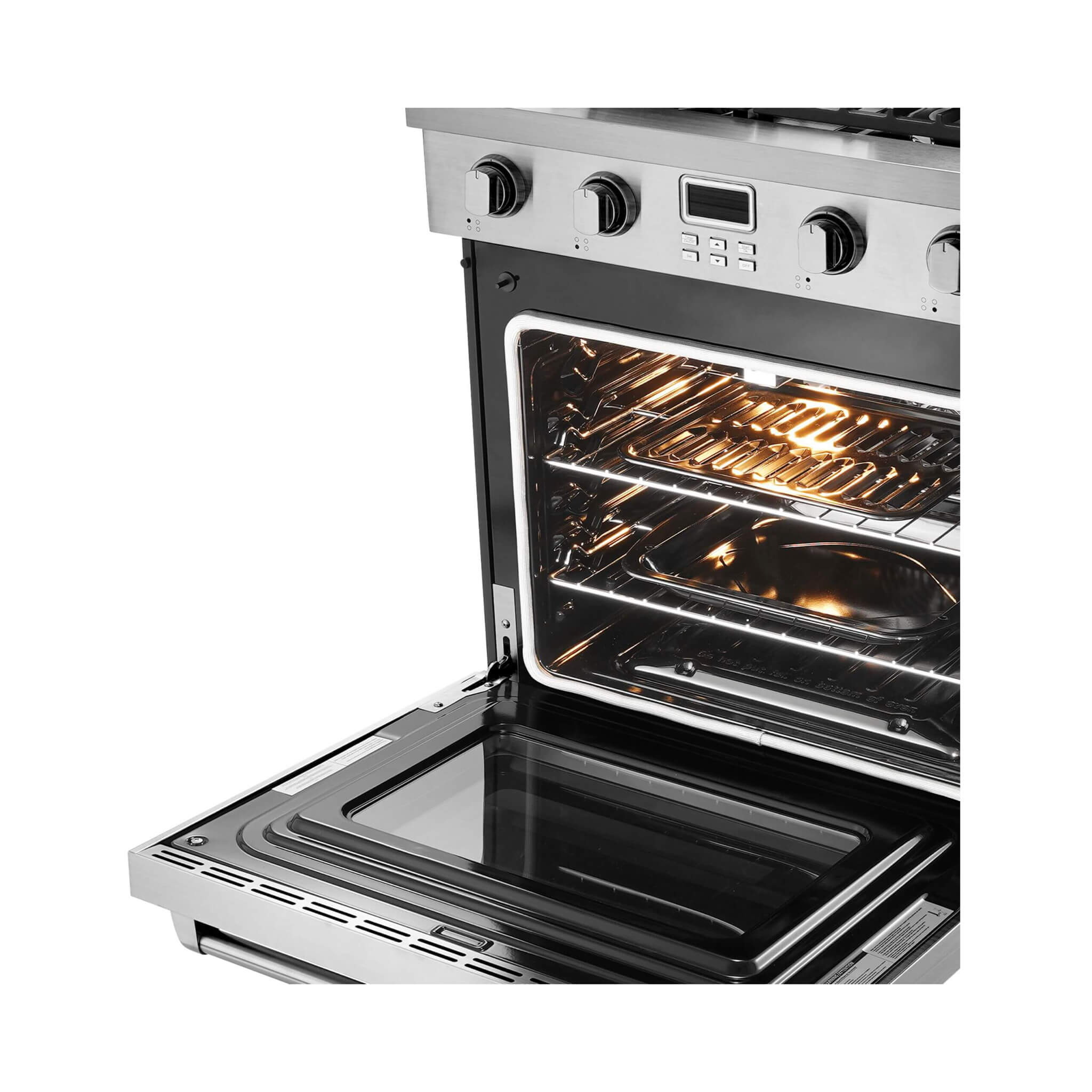 30-Inch Stainless Steel Convection Gas Range Oven With 4-Sealed Burners (SAK25187)