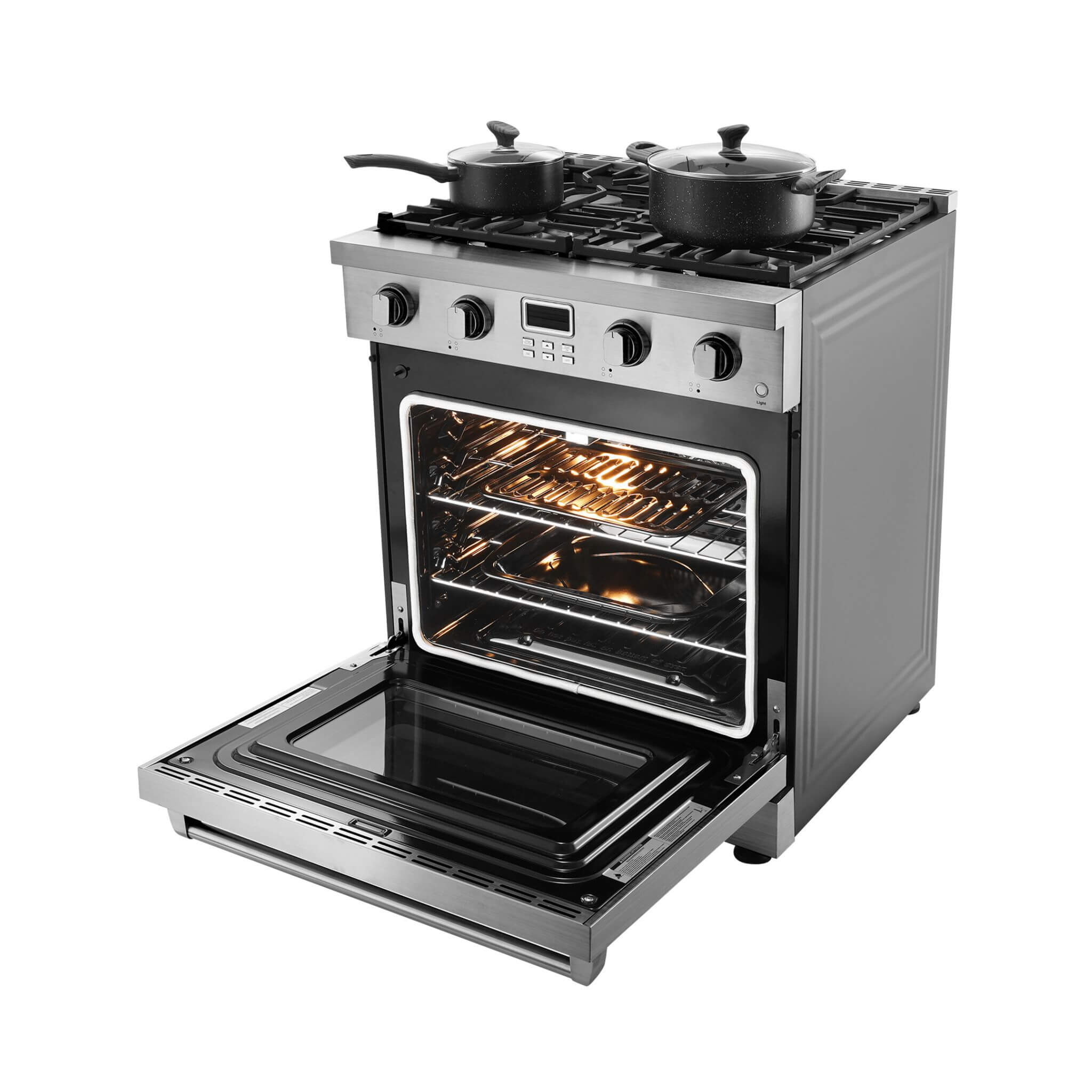 30-Inch Stainless Steel Convection Gas Range Oven With 4-Sealed Burners (SAK25187)