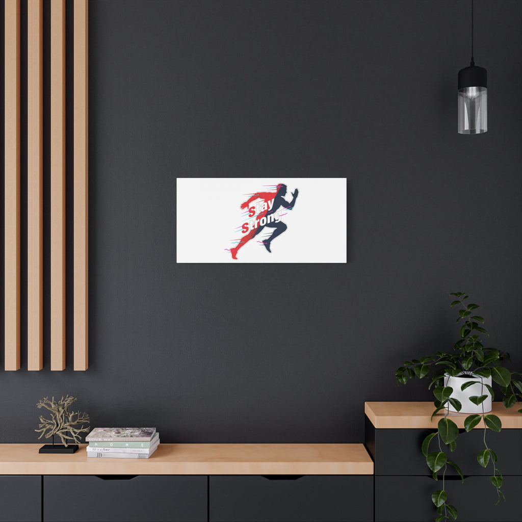 Stay Strong Runner Canvas | Fitness Motivation, Gym Wall Art