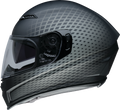 Z1R, Z1R Jackal Waveform Gray Motorcycle Helmet 2XL - Aerodynamic Shell with Anti-Fog Shield and Sun Visor