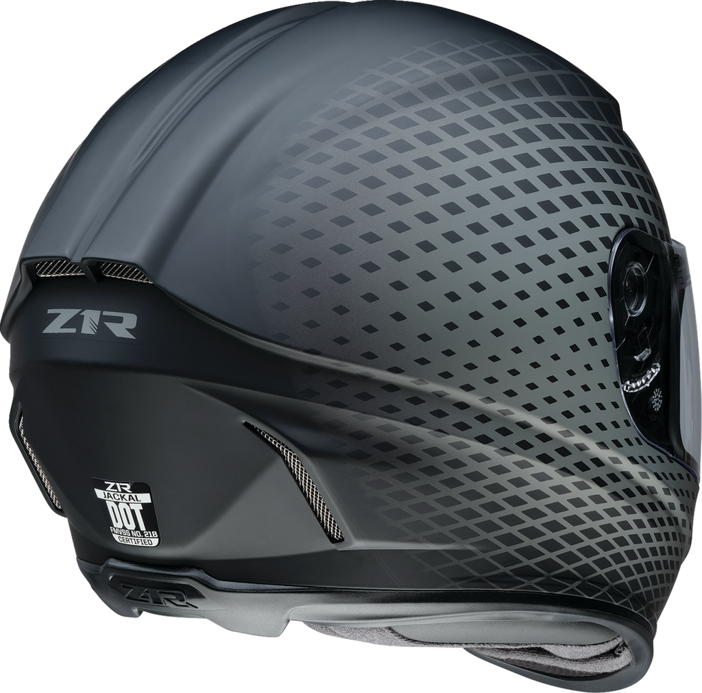 Z1R, Z1R Jackal Waveform Gray Helmet (Small) - Aerodynamic Design, Anti-Fog Shield, and Advanced Ventilation