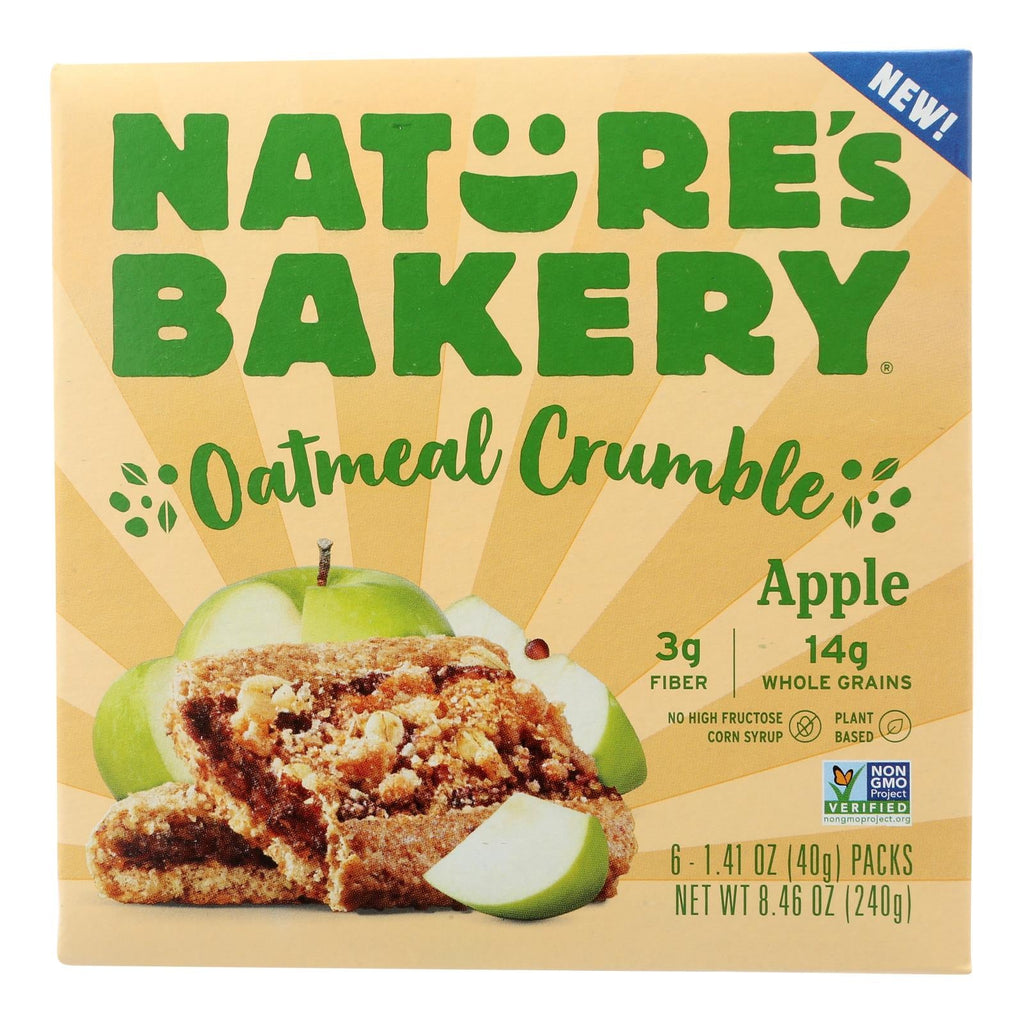 Nature's Bakery Oatmeal Crumble Apple Bars, 8.46 oz, Case of 6 (36 bars)