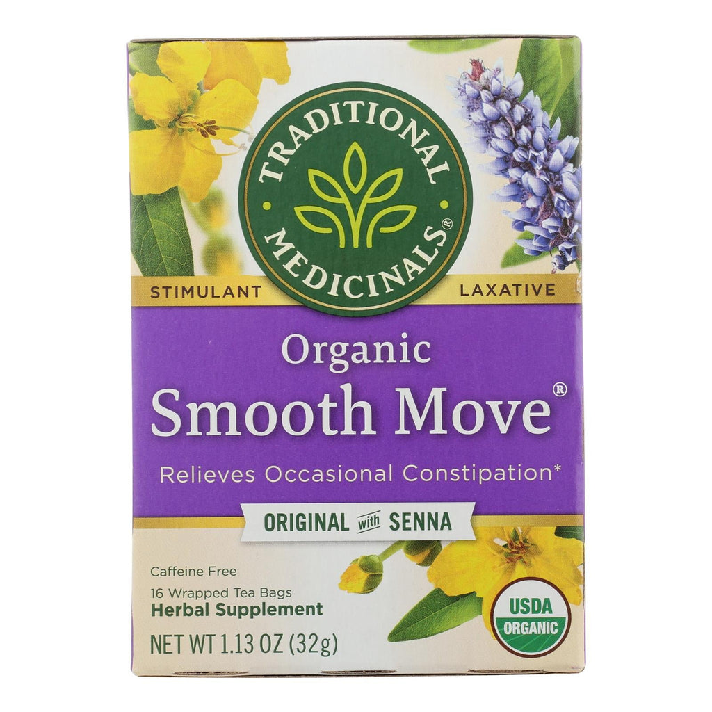 Traditional Medicinals Organic Smooth Move Tea, 16 Bags, Pack of 6