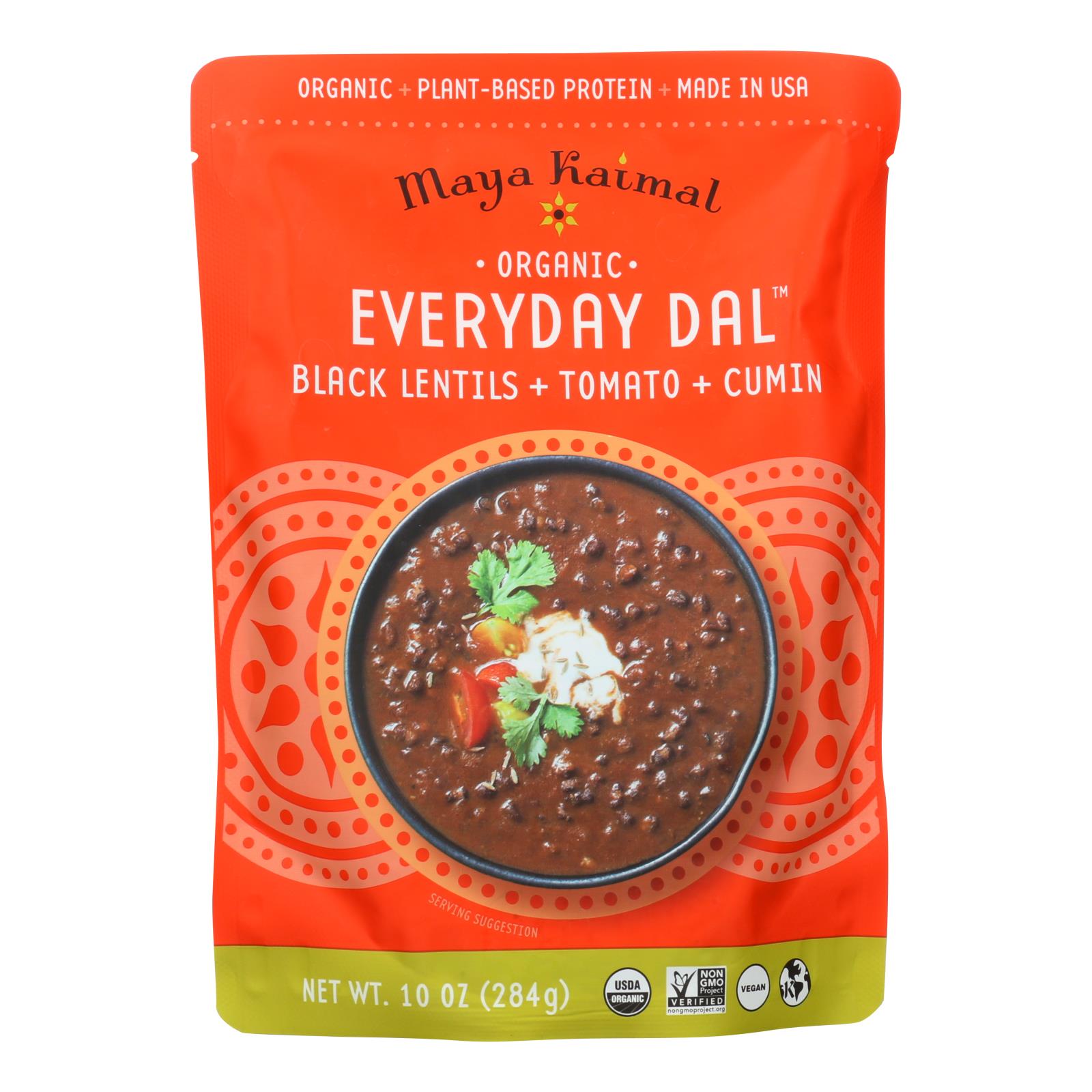 Maya Kaimal Organic Everyday Dal: Black Lentil, Tomato, Cumin (Pack of 6 - 10 oz.)