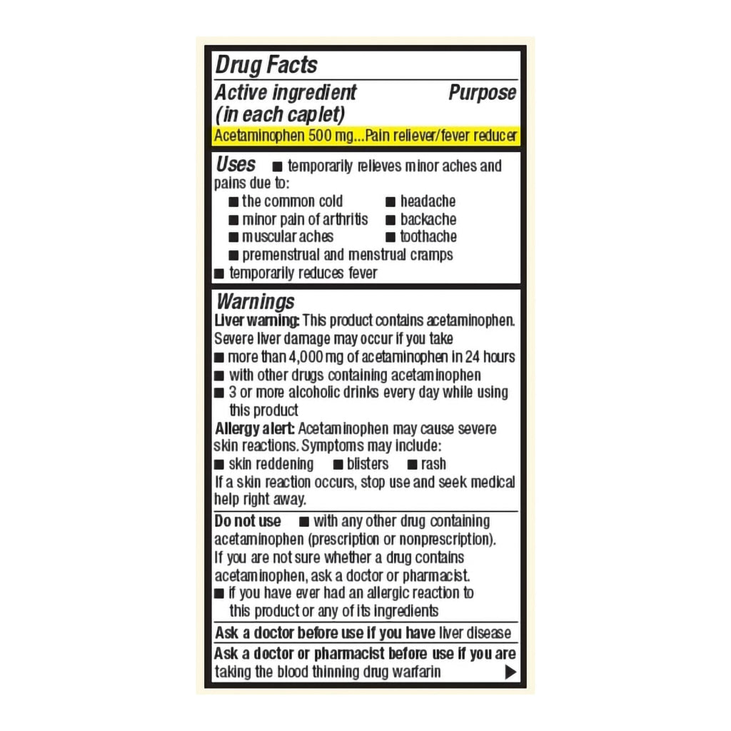 Foster & Thrive™ Pain Reliever Acetaminophen 500 mg Caplets Extra Strength 70677113801