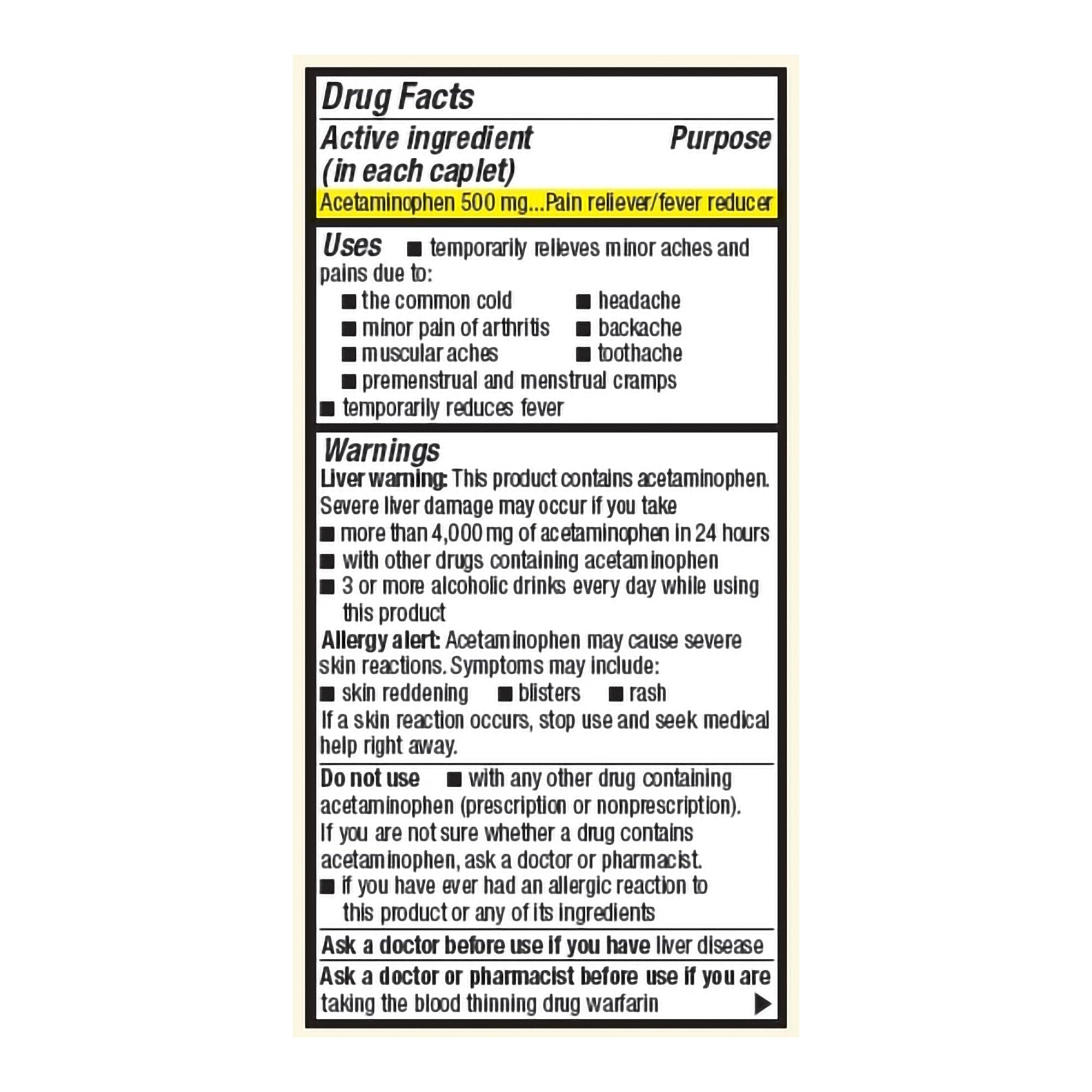 Foster & Thrive™ Pain Reliever Acetaminophen 500 mg Caplets Extra Strength 70677113801