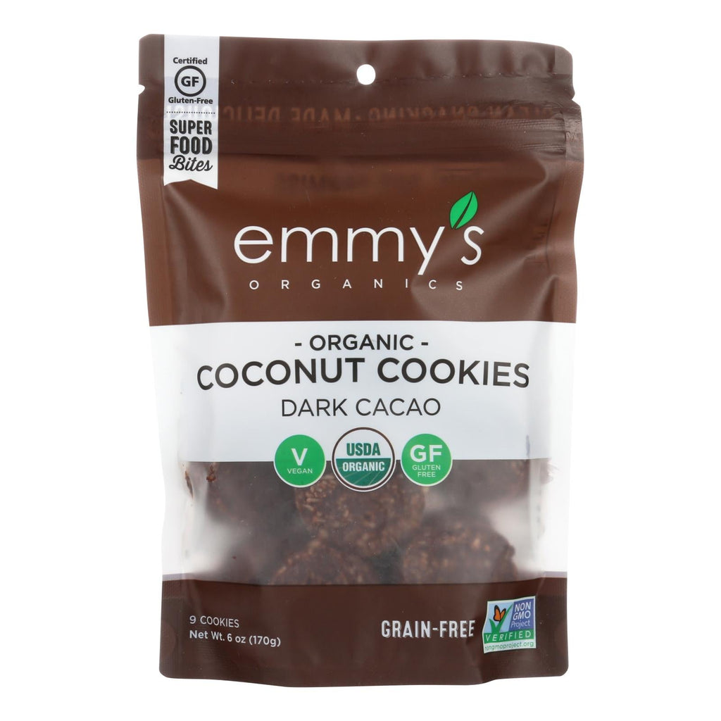 Emmy's Organics Dark Cacao Coconut Cookies (8 Pack, 6 Oz. Each)