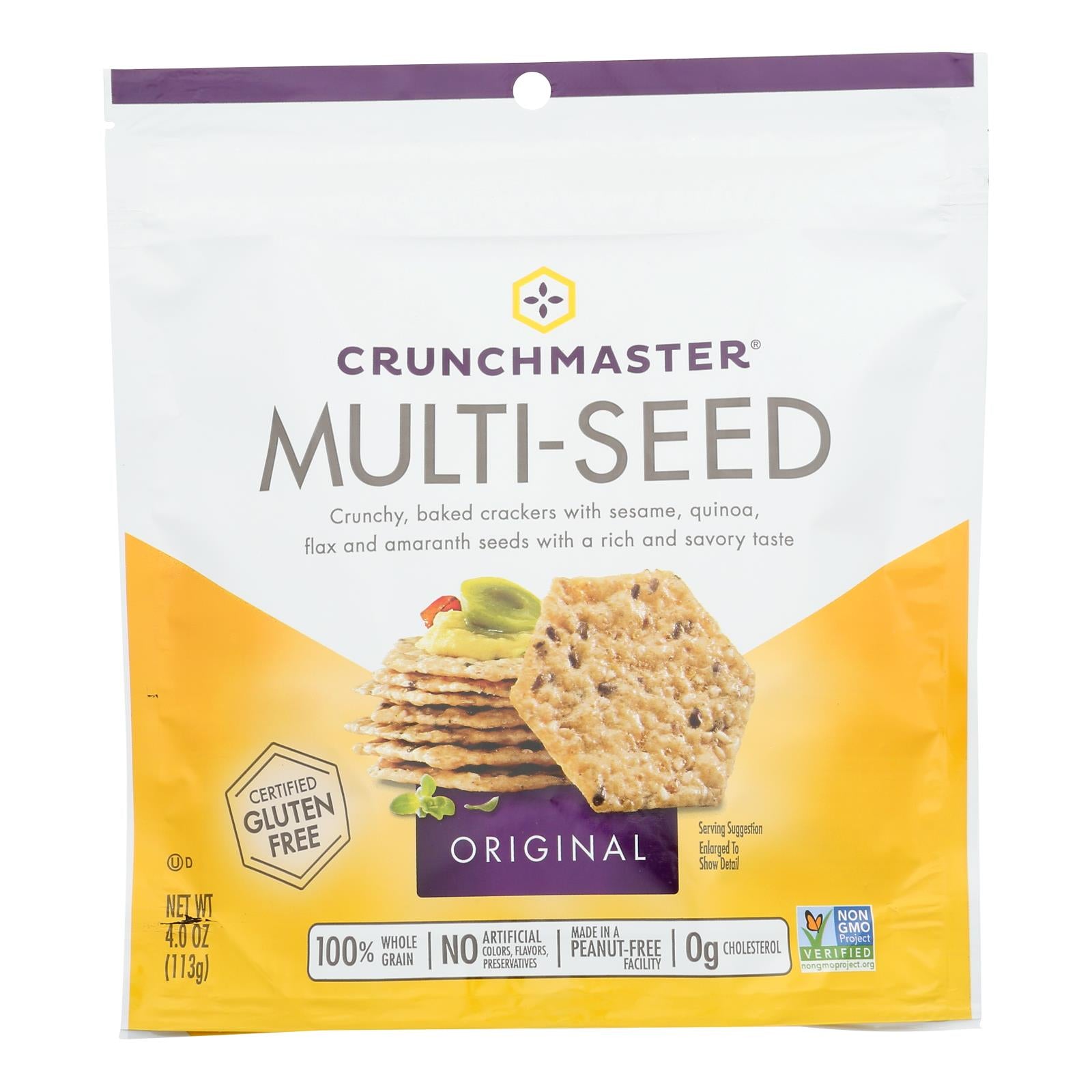 Crunchmaster Multiseed Cracker Original, Pack of 12 (4 Oz. Each)
