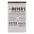 Mrs. Meyer's Clean Day Lavender Dryer Sheets, Pack of 12, 80 Sheet Count