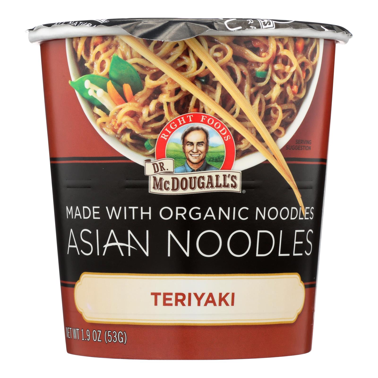 Dr. McDougall's Teriyaki Asian Noodle Soup, Pack of 6, 1.9 Oz Each