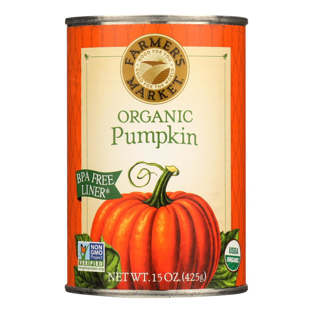 Farmer's Market Organic Pumpkin, 15 oz (Pack of 12)