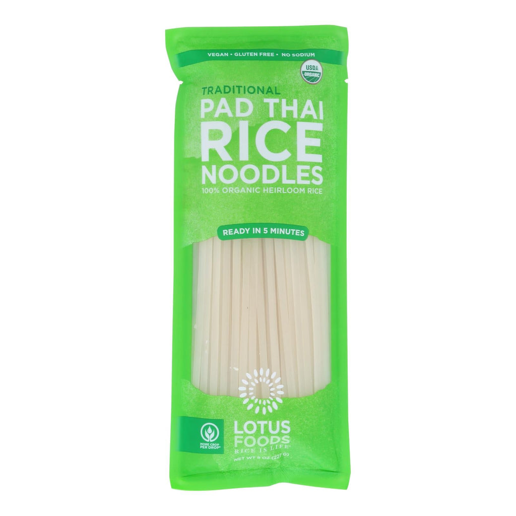 Lotus Foods Thai Jasmine Organic Pad Thai Rice Noodles, 8 Oz, (Pack of 8)
