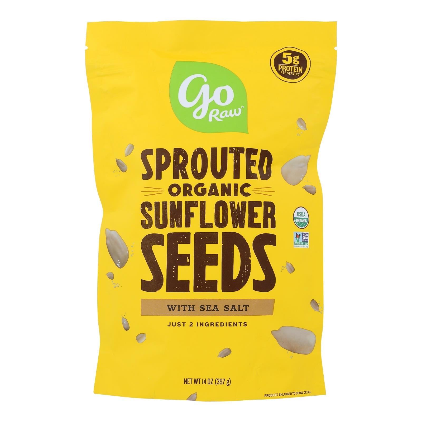 GoRaw Sprouted Sunflower Seeds with Celtic Sea Salt (6-Pack, 14 Oz. Each)