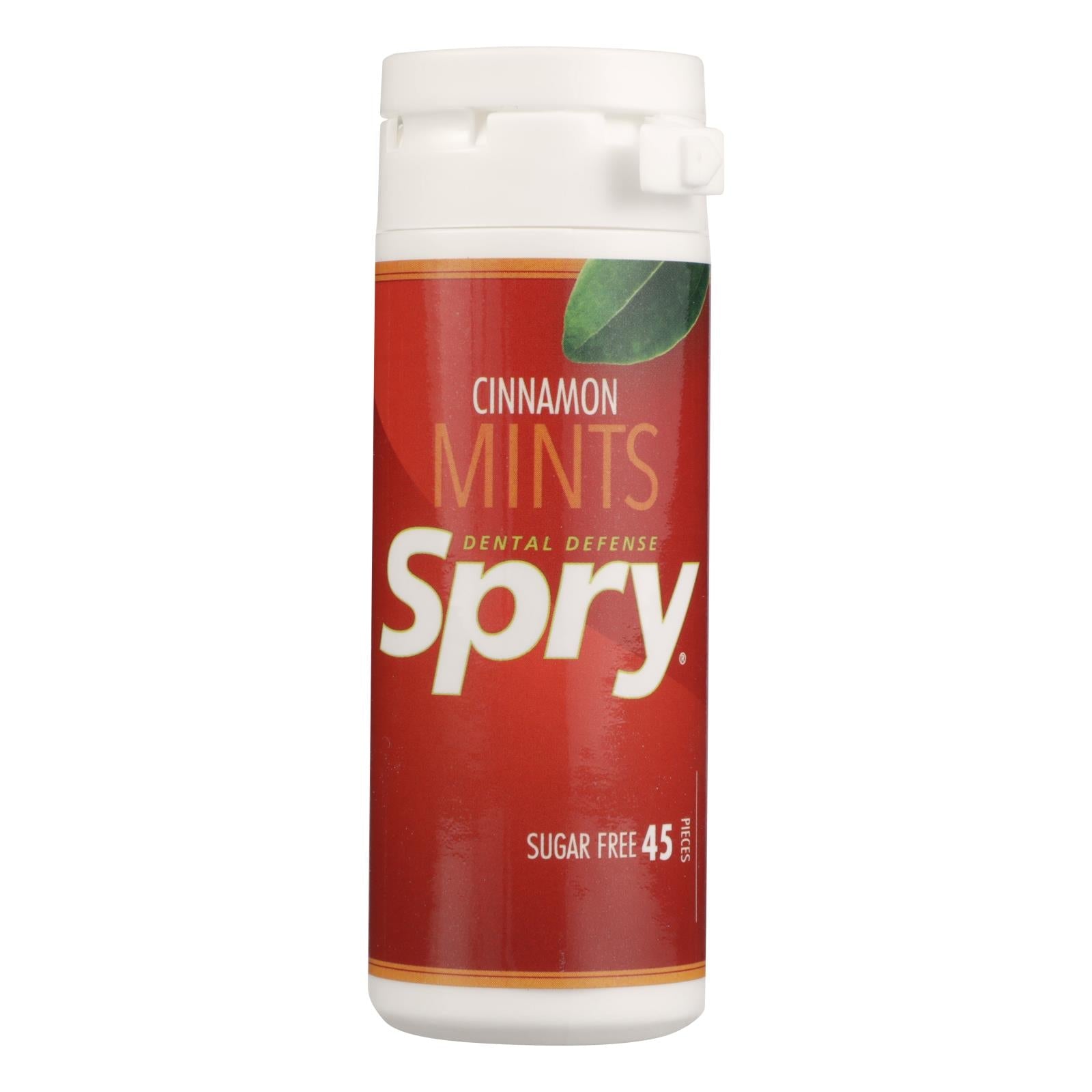 Spry Xylitol Gems - Cinnamon Flavor, Sugar-Free Breath Mints (Pack of 6 - 45 Count Each)