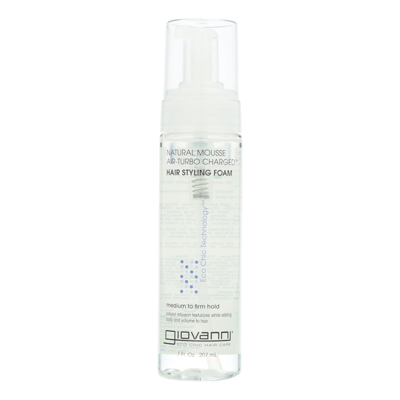Giovanni Air-Turbo Charged Natural Styling Mousse, 7 oz.