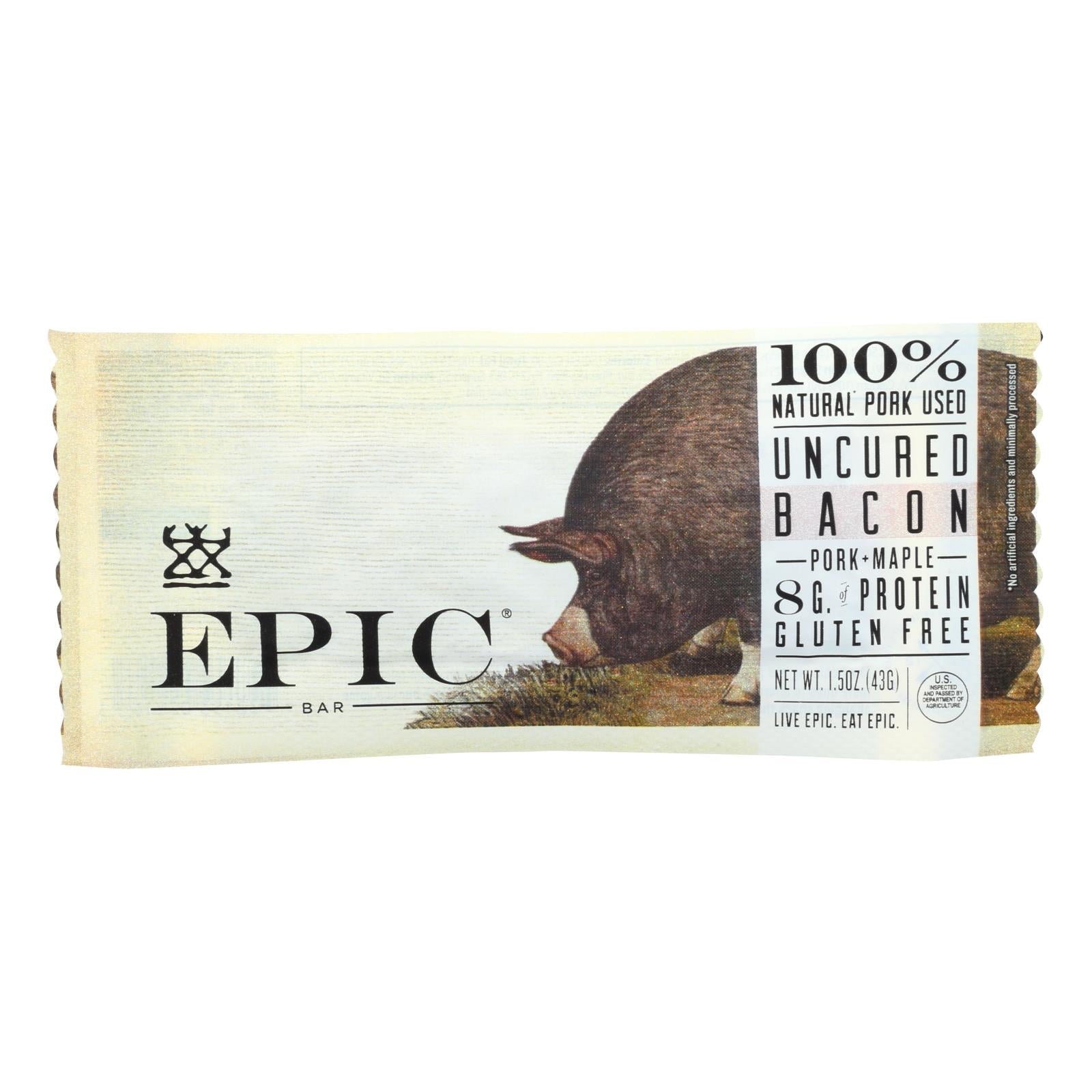 Epic Uncured Maple Pork Bacon, Pack of 12
