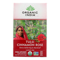 Organic India Tulsi Tea, Cinnamon Rose Flavor, 18 Tea Bags (Pack of 6)