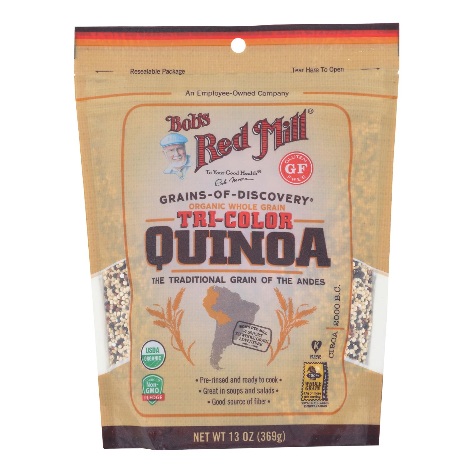Bob's Red Mill Tri-Color Quinoa  13 oz| 5-Pack, Gluten-Free, Non-GMO, Whole Grain