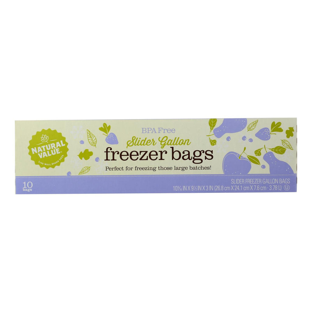 Natural Value Gallon Size Freezer Storage Bags (Case of 12 x 10 Count)