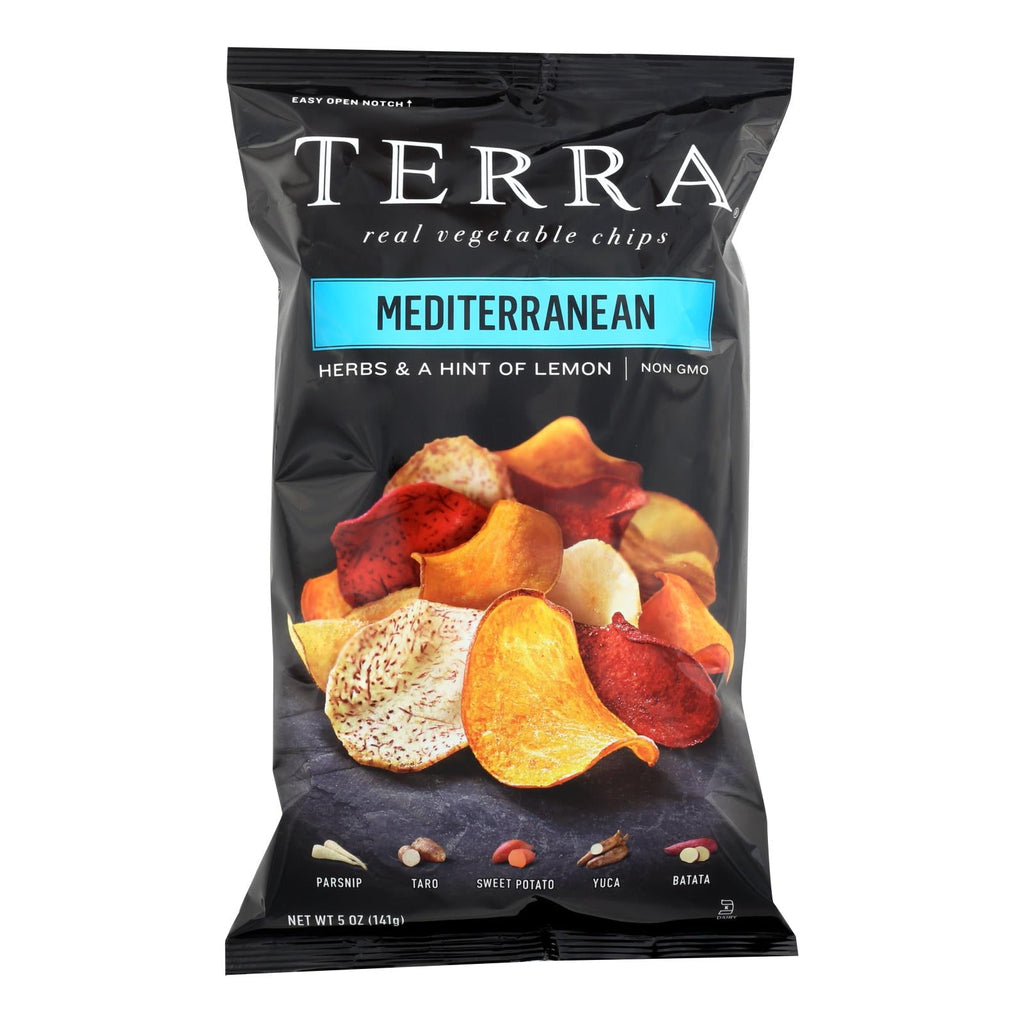 Terra Exotic Vegetable Chips, Mediterranean, Pack of 12, 5 Oz. Bags