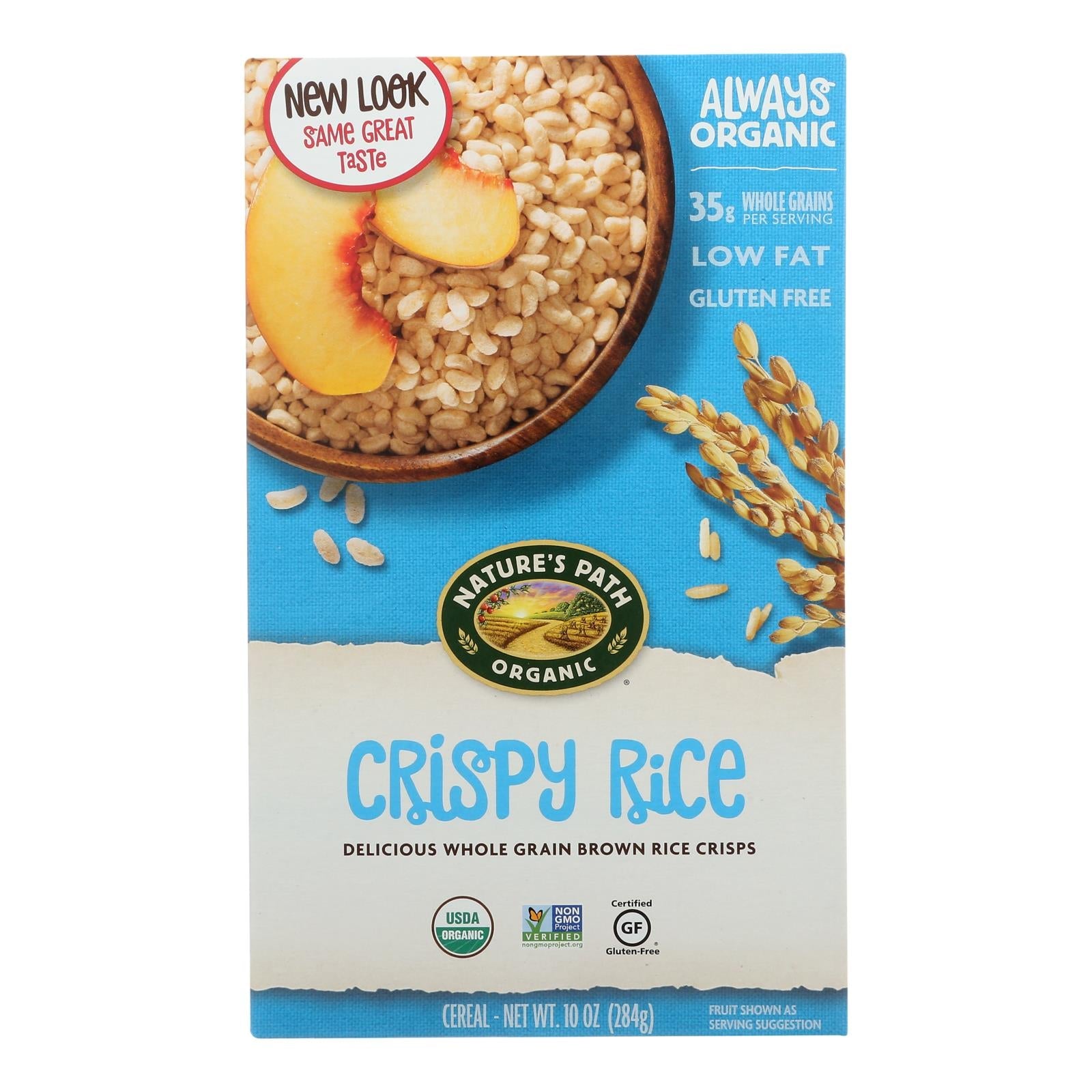 Nature's Path Organic Whole Grain Crispy Rice Cereal, Pack of 12 - 10 Oz. Boxes
