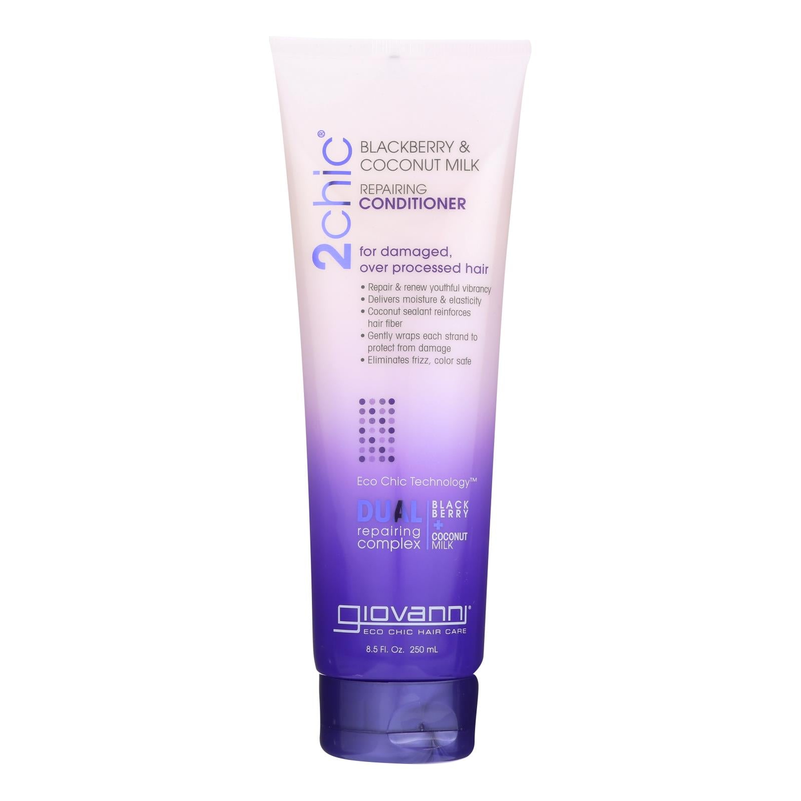 Giovanni 2chic Ultra Repair Blackberry & Coconut Milk Conditioner, 8.5 oz