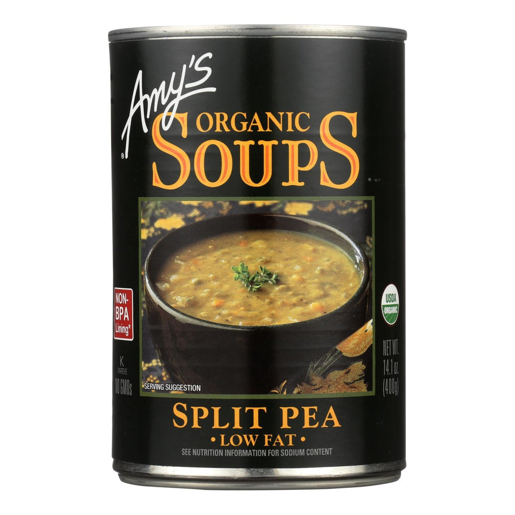 Amy's Organic Fat-Free Split Pea Soup, 12 Pack of 14.1 Ounce Cans