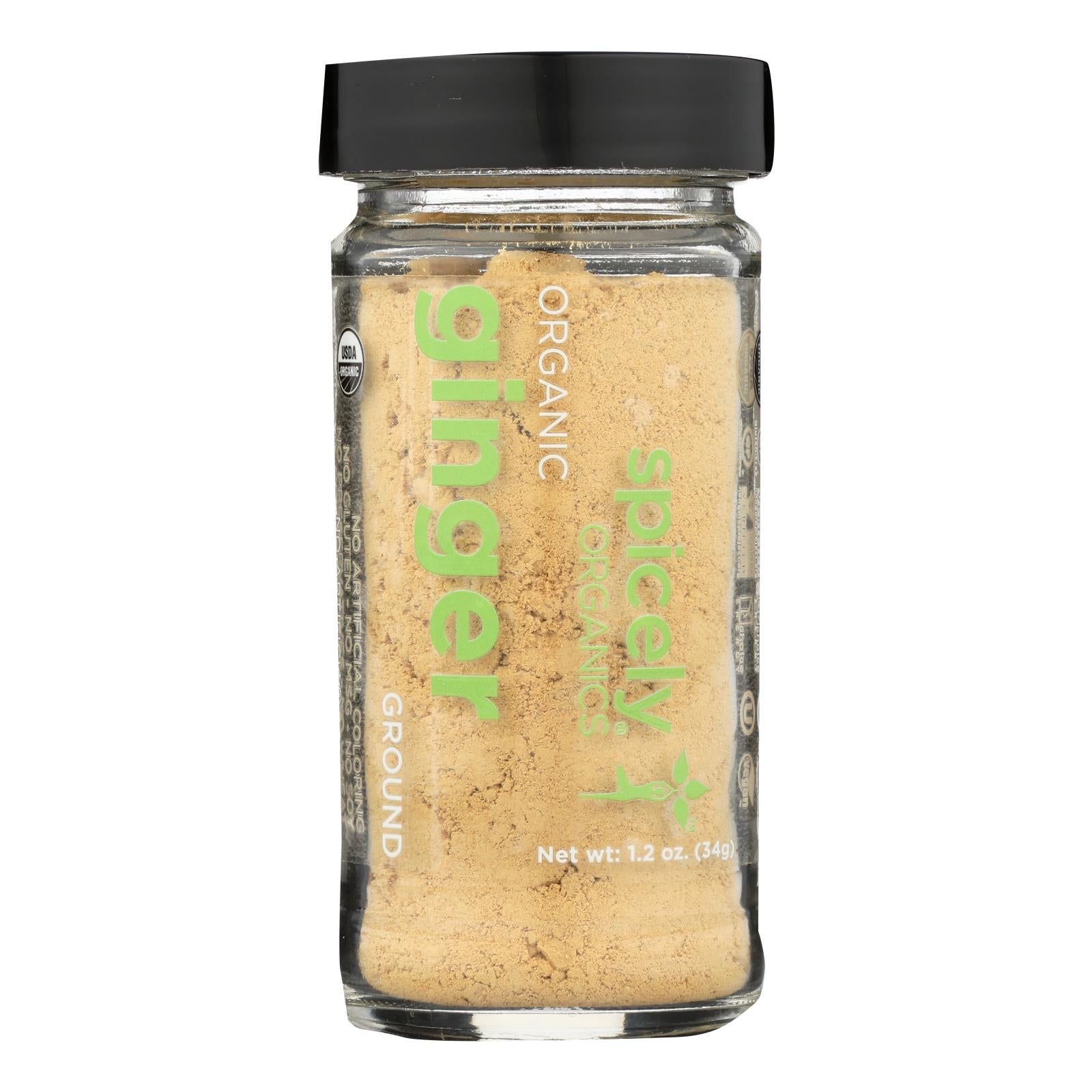 Spicely Organics, Organic Ground Ginger, 1.2 oz (Pack of 3)