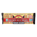 Edward & Sons Brown Rice Snaps, Tamari Sesame, 3.5 oz, Case of 12