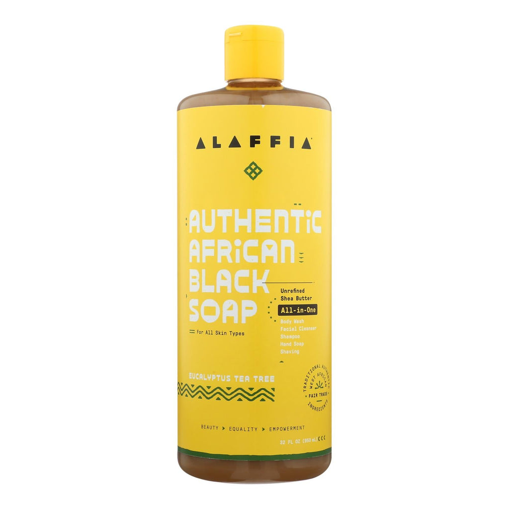 Alaffia African Black Soap with Eucalyptus and Tea Tree - 32 Fl Oz