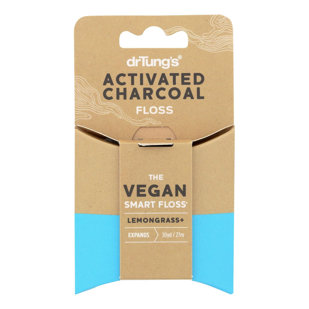 Dr. Tung's Activated Charcoal Dental Floss - Pack of 6, 30 Yards Each