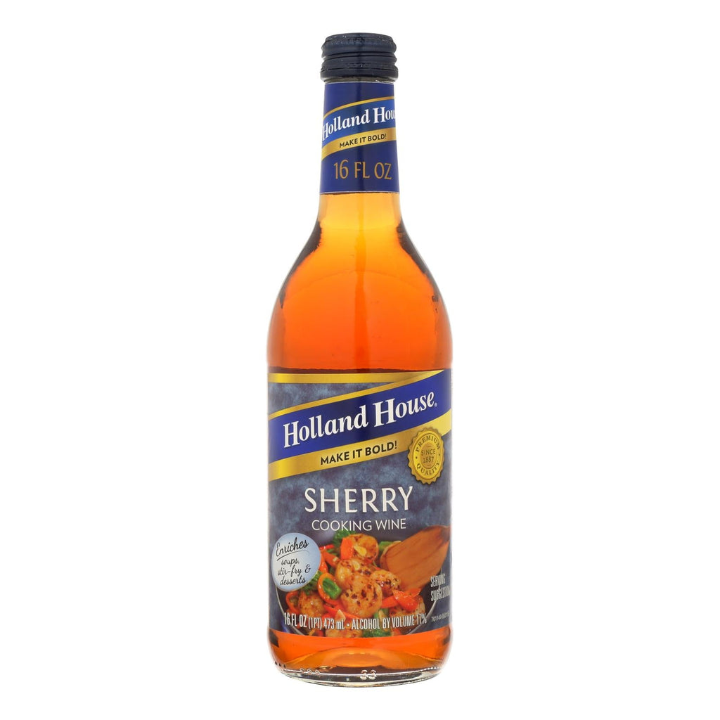 Holland House Sherry Cooking Wine for Flavorful Dishes - 16 Fl Oz. (Pack of 12)
