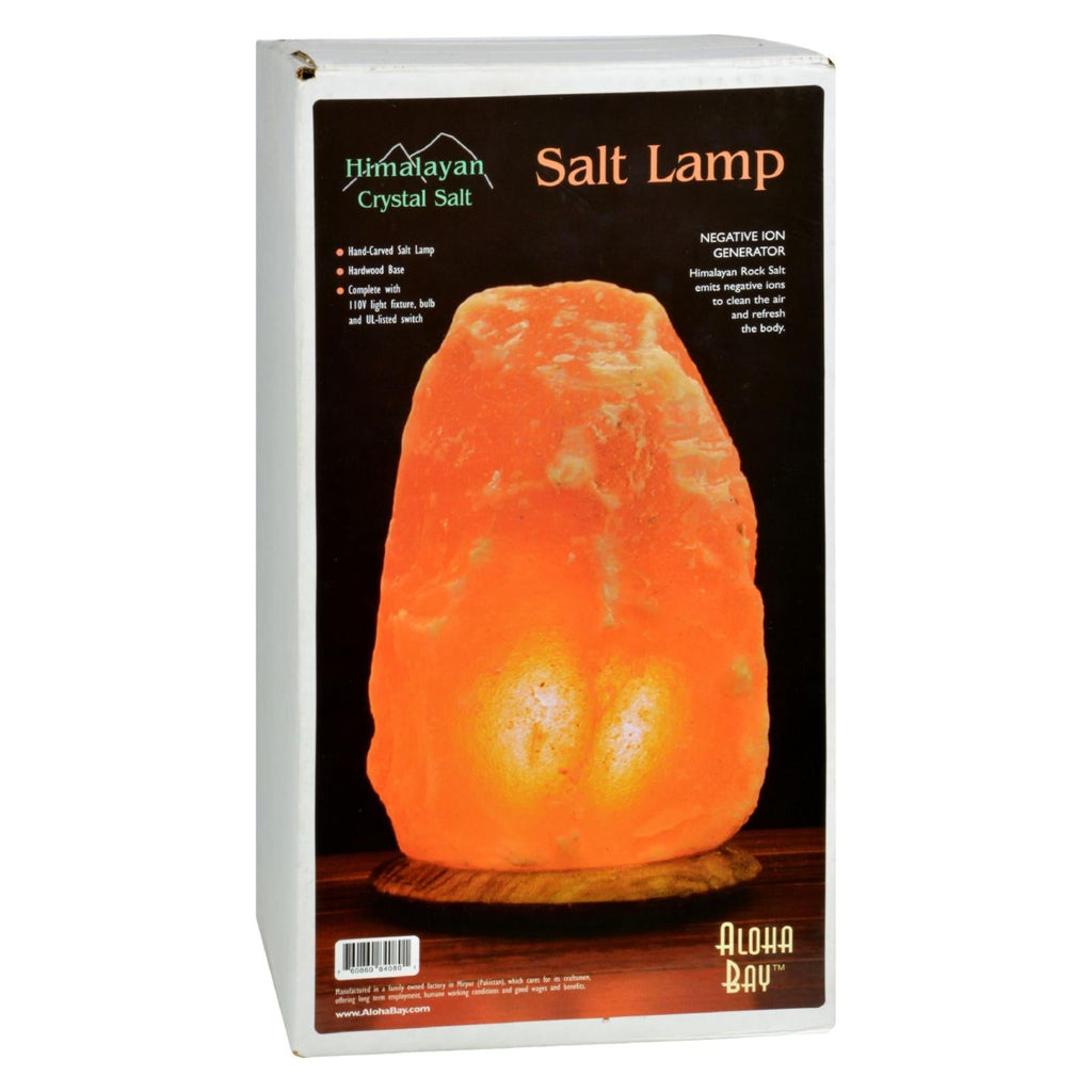 Himalayan Pink Salt Lamp with Natural Wood Base, 12 Inch