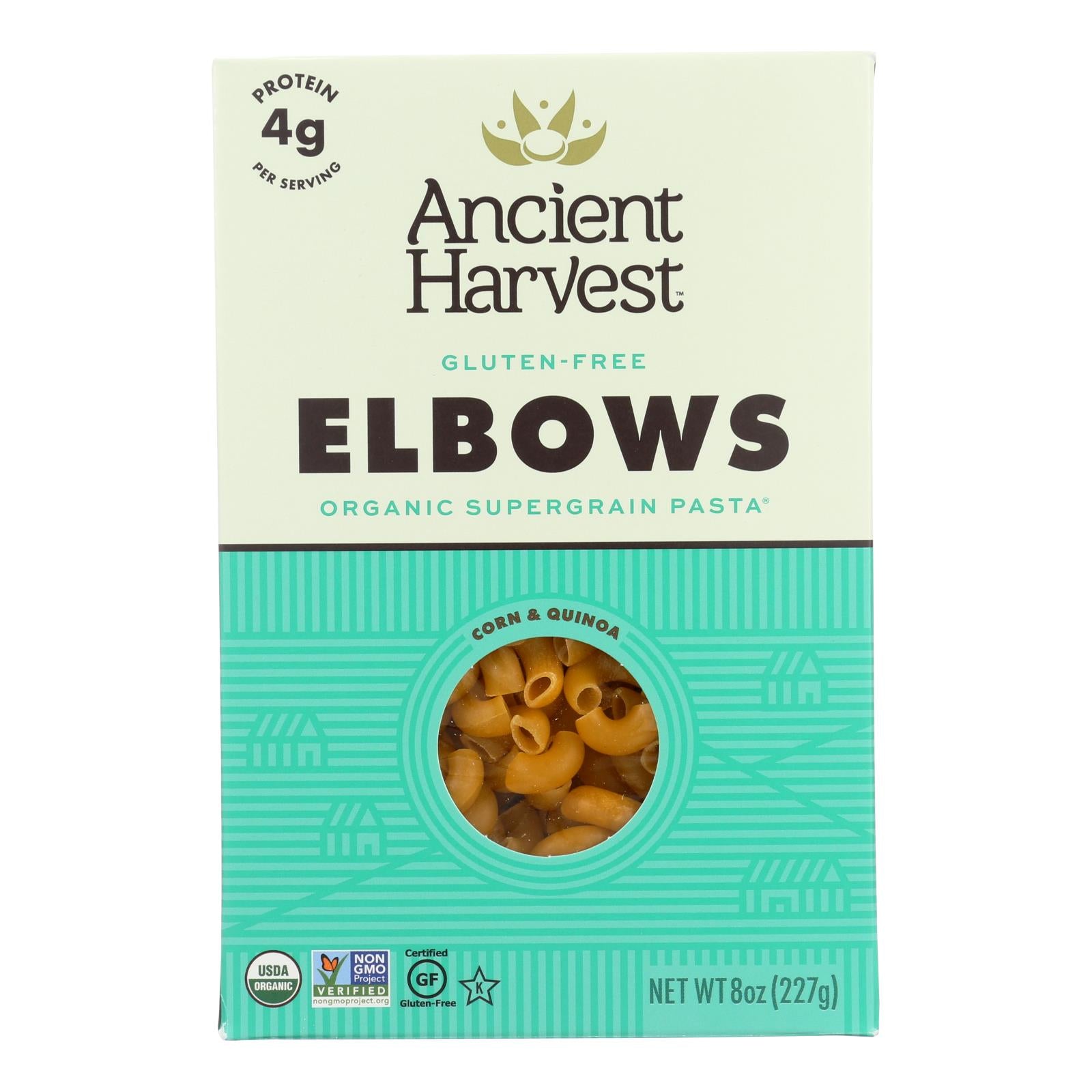 Ancient Harvest Organic Quinoa Supergrain Elbow Pasta (Pack of 12 - 8 oz.)