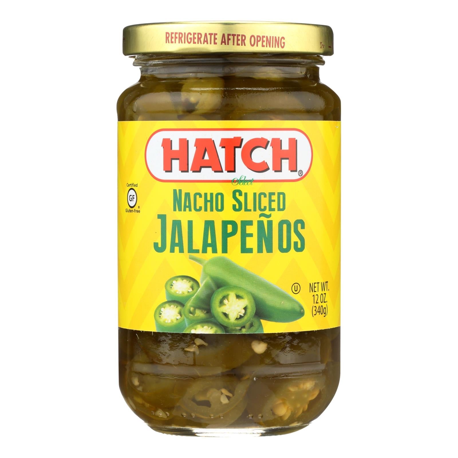Hatch Chili Sliced Jalapenos, Nacho Sliced, 12 Fl. Oz., Case of 12
